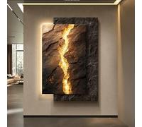 BEBANE Decorazione murale Tridimensionale 3D,Decorazione murale in Pietra arenaria con luci a LED,Scultura murale Moderna,Adatta per camere da Letto,a Spina(A,100 * 150cm/39.4 * 59in)