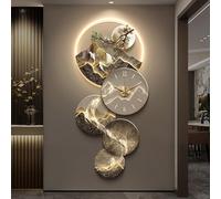 BEBANE Decorazioni murali 3D, Orologi da Parete 3D, Grandi sculture da Parete con luci LED, Adatte a camere da Letto, soggiorni, ingressi e uffici(A,46 * 100cm/18.1 * 39.4in)