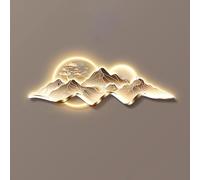 BEBANE Decorazioni murali stereoscopiche 3D, Arte murale con luci LED, sculture paesaggistiche Creative da Parete, Adatte per camere da Letto, Alimentazione a Spina(C,100 * 35cm/39.4 * 13.8in)