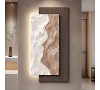 BEBANE Decorazioni murali stereoscopiche 3D, Dipinti Decorativi a LED in Rilievo 3D, Decorazioni murali in Pietra arenaria, per soggiorni, Alimentatore Plug-in(B,100 * 50cm/39.4 * 19.7in)