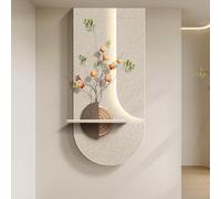 BEBANE Decorazioni murali stereoscopiche 3D, opere d'Arte in arenaria collegabili, Decorazioni murali dipinte a LED, sculture murali Creative, Adatte a camere da Letto(C,60 * 120cm/23.6 * 47.2in)