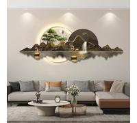 BEBANE Quadro Decorativo murale 3D, Pittura Decorativa Moderna per la casa con luci LED, Decorazione 3D per Il Soggiorno, per Soggiorno, Camera da Letto, Ingresso(B,100 * 35cm/39.4 * 13.8in)