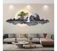 BEBANE Quadro Decorativo murale 3D, Pittura Decorativa Moderna per la casa con luci LED, Decorazione 3D per Il Soggiorno, per Soggiorno, Camera da Letto, Ingresso(C,120 * 40cm/47.2 * 15.7in)