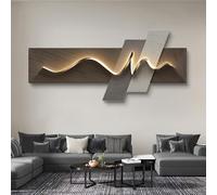 BEBANE Quadro Luminoso LED ad Atmosfera, Decorazione Moderna per Parete Dietro Il Divano, Quadro Artistico da Parete con Illuminazione, Adatto per Soggiorno, Camera(D,120 * 54cm/47.2 * 21.2in)
