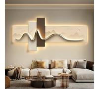 BEBANE Quadro Luminoso LED ad Atmosfera, Decorazione Moderna per Parete Dietro Il Divano, Quadro Artistico da Parete con Illuminazione, Adatto per Soggiorno, Camera(A,150 * 67cm/59 * 26.4in)