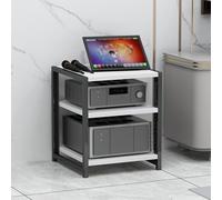 BEBANE Scaffale porta audio (disponibile in 3/4/5/6 livelli) - supporto per casse stereo, supporto per apparecchiature audio, mobile audio aperto, dei media in casa(White,3 layer)