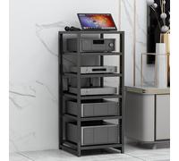 BEBANE Scaffale porta audio (disponibile in 3/4/5/6 livelli) - supporto per casse stereo, supporto per apparecchiature audio, mobile audio aperto, dei media in casa(Black,6 layer)