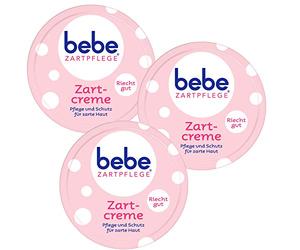 Bebe - 3 x 150 ml, crema morbida per la cura e la protezione per la pelle delicata e piacevole profumazione (confezione da 3)
