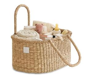 BEBE BASK Organizer per pannolini, realizzato a mano in alghe marine biologiche, lussuoso cestino per pannolini, grazioso cestino per pannolini per neonati e bambini