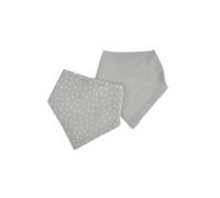Bébé Douceur, Bandana - Bavaglini in 100% garza di cotone, 16 x 41 cm, colore: grigio