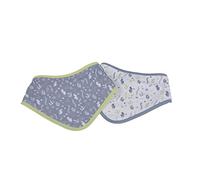 Bébé Douceur, Set di 2 bavaglini Bandana, 100% cotone, 16 x 41 cm, Ocean