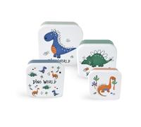 BEBE DOUCEUR, Set di 4 scatole gigognes 13/11.5/10/9 cm Dino World