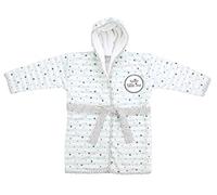 bébé-jou 3016103 Accappatoio Hello Little One/Lucky Quotes, Bianco