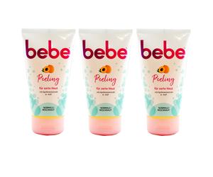 Bebe Peeling 3 X 150ml - per Delicato Pelle -con Aprikosenextrakt -normale/pelle