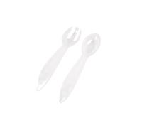 BEBE - Set di 2 posate in plastica, cucchiaio + forchetta, 13 cm