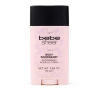 bebe Sheer Stick Deodorante - Deodorante senza alluminio da donna - Profumo fruttato, floreale e agrumi - Applicazione morbida - Freschezza 24H - 75 g