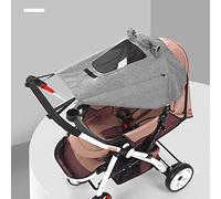 Bebeachat - Parasole universale per passeggino Canopy con protezione solare per carrozzina, regolabile in vela UPF50+, anti UV, per madreperla con Lucarne e ali