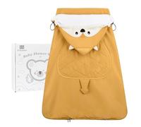 Bebear Copertura invernale per marsupio Calda felpa universale con cappuccio per marsupio per tutte le stagioni(Yellow Fox)