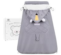 Bebear Copertura invernale per marsupio Calda felpa universale con cappuccio per marsupio per tutte le stagioni(Grey Koalas)