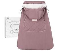 Bebear Copertura invernale per marsupio Calda felpa universale con cappuccio per marsupio per tutte le stagioni(Dark Pink)