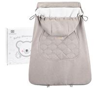 Bebear Rivestimento invernale per portabebè caldo, universale, con cappuccio, per tutte le stagioni (kaki)