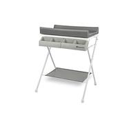 Bebeconfort Baltic, Bagnetto Fasciatoio Neonato 2 in 1, 0-12 Mesi (max 11kg), Fasciatoio con Vaschetta Bagnetto, Chiusura Compatta, Materassino Imbottito, Pratico Tubo di Scarico, Grey Mist