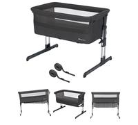Bebeconfort Calidoo Culla Co-Sleeping 2 in 1, 0-9 kg, Tinted Graphite | Culla Neonato, 0-6 Mesi, Reclinabile, 5 Altezze, Ampio Materasso Imbottito, Pannelli a Rete, Lato Apribile