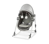 Bebeconfort Calys Culla a dondolo, sdraietta neonato reclinabile, pieghevole, con materasso imbottito incluso,0-9 mesi circa, Grey Mist