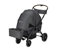 Bebeconfort Helios, Passeggino Gemellare dalla Nascita, 0-4 Anni, 0-22 kg, 2 Sedute Faccia a Faccia, Ruote Larghe All-Terrain, Compatto da Chiuso, Carretto bambini, Capottina, Mineral Graphite