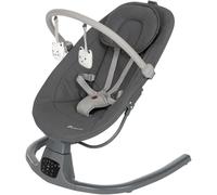 Bebeconfort Jolana - Altalena elettrica per bambini, 0-6 mesi (9 kg), rilevamento automatico del movimento, 12 canzoni fuligginose, 5 suoni della natura, schienale regolabile, 2 posizioni reclinabili