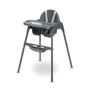 Bebeconfort Meely, Seggiolone Pappa Portatile 2 in 1 convertibile in Sedia Bambini, Seggiolone Evolutivo 6 Mesi-3 Anni (max. 15 kg), Leggero (3,3 kg), Facile da pulire, Cintura a 5 punti, Dark Grey