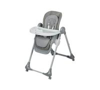 Bebeconfort Olea Seggiolone pappa bimbo, 0-3 anni, 0-15 kg, Seggiolone pappa pieghevole e reclinabile 3 posizioni, 9 Altezze, Facile da pulire, 4 ruote piroettanti, Chiusura compatta, Tinted Grey