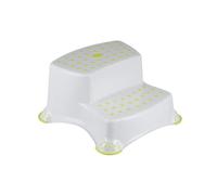 Bebeconfort Scaletta a due gradini, sgabello per bambini, pedana bagno bambini, per bambini dai 18 mesi, Bianco/Lime