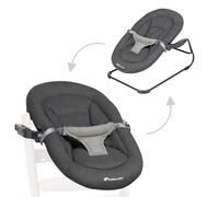 Bebeconfort Timba Baby 2 in 1, Sdraietta Neonati 0-6 mesi, 0-9kg, Compatibile con Seggiolone Timba, Sdraietta Reclinabile in 2 Posizioni, Seduta Imbottita, Cintura a 3 Punti, Tinted Graphite