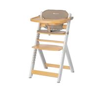 Bebeconfort Timba + Cuscino, Seggiolone per bambino evolutivo, 6 mesi - 10 anni, fino a 30 kg, Vassoio rimovibile, seduta/poggiapiedi regolabile, compatibile con Timba Baby, Light Wood, Beige