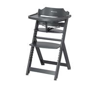 Bebeconfort Timba Seggiolone Pappa per bambini, Evolutivo in Legno, 6 mesi-10 anni, 30 kg, con Vassoio, Seduta e poggiapiedi regolabili, Seggiolone compatibile con sdraietta Timba Baby, Warm Grey