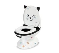 Bebeconfort Vasino Bambini, Mini WC Bambini 1-3 Anni (20 kg), Black & White | WC Bambini con Suono Sciaquone, Design Realistico, Paraspruzzi e Vaschetta Rimovibile, Piedino Antiscivolo in Gomma