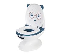 Bebeconfort Vasino Bambini, Mini WC per bambini 1-4 anni, 0-20 kg, Suono Sciacquone, Paraspruzzi, Vaschetta Rimovibile, Facile da pulire, Piedino in gomma, Orsetto, color Blu