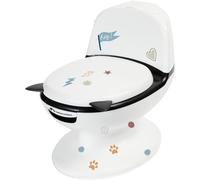 Bebeconfort WC Mini Size, Vasino bambini, 1-4 anni, 0-20 kg, Design realistico con paraspruzzi, Suono dello scarico, Tazza rimovibile, Facile da pulire, Piedino in gomma, Orsetto, Black & White
