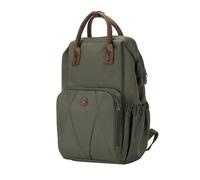 Bebeconfort Zaino Fasciatoio Neonato, Fasciatoio Portatile Incluso, Borsa per Passeggino con Tasche, Scomparti Isolati, Fascette per Fissarlo al Passeggino, Eleganti Dettagli in Pelle, Mineral Green