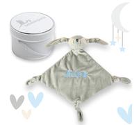 BebeDeParis Doudou Neonato Personalizzato con Nome BigBunny | Peluche Morbido e Copertina di Attaccamento Ricamata a Mano | idea Regalo Nascita