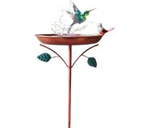 Bebedero Exterior Para Pájaros - Bebedero De Pájaros De Pie Con Estaca Metálic | Plato De Agua Independiente, Aves, Accessori mascote, Decorazione artistica per giardino,