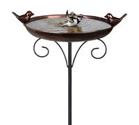 Bebedero Para Aves De Suelo - Cuenca Decorativa Estilo Antiguo | Fuente Para Aves Bebedero Portátil Impermeabile Decorativo Jardines Balcones Y Terrazas Con Diseño Poco Profundo Para Atraer Fauna