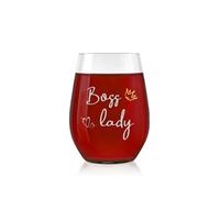 BeBeiZi Regali per Boss, Calici da vino con Boss lady, regali divertenti per donne, bicchieri da vino per chef, regalo di compleanno, bicchieri da vino to go, regali di Natale, 480 ml