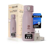 BEBELUX V2 Scaldacollo - Temperatura perfetta in 2 minuti per latte fino a 500 ml di latte, latte materno e acqua, 15 bottiglie per carico, senza BPA e sterilizzazione fino a 100 °C, regolabile da 35