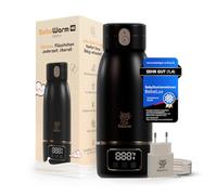 BEBELUX V2 Scaldacollo - Temperatura perfetta in 2 minuti per latte fino a 500 ml di latte, latte materno e acqua, 15 bottiglie per carico, senza BPA e sterilizzazione fino a 100 °C, regolabile a 35