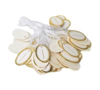 BEBEMOKO 100 pezzi Etichette Prezzo con Stringa Appendibile per Gioielli Abbigliamento Cartellini Scrivibili per Segna Prezzi Negozio Talloncini Prezzo Carta per Esposizione Prodotti