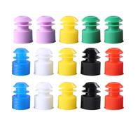 BEBEMOKO 100 Tappi di Chiusura a Vite in Plastica da 12 Mm per Provette, Accessori per Laboratorio Tenuta Stagna, Compatibili per Uso Chimico e Medico, Set da 100 Pezzi Colore Casuale