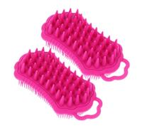BEBEMOKO 2Pezzi Del Capelluto Silicone Pz Doccia con Setole Morbide per Relax e Stimolazione Della Circolazione
