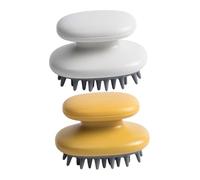 BEBEMOKO 2pezzi Spazzola Per Shampoo Con Manico Ergonomico Massaggiatore Per Capelluto Per Uomini e Pulizia e Stimolazione Del Capelluto